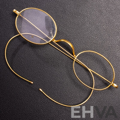 Antique 9ct Spectacle Frames, Missing One Lense, 10.33 Grams