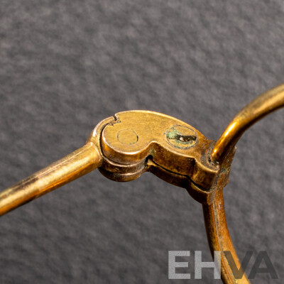 Antique 9ct Spectacle Frames, Missing One Lense, 10.33 Grams