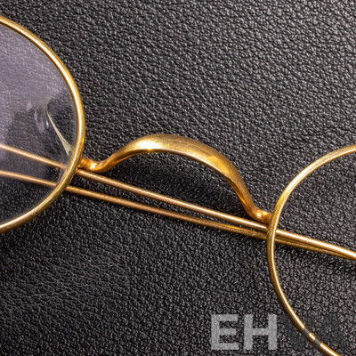 Antique 9ct Spectacle Frames, Missing One Lense, 10.33 Grams