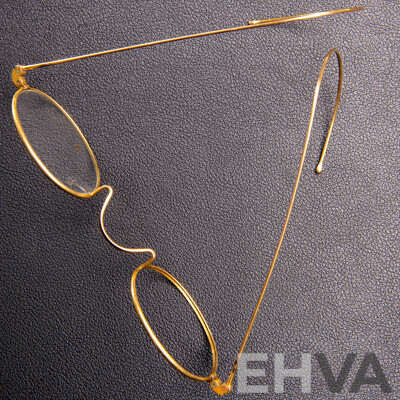 Antique 9ct Spectacle Frames, Missing One Lense, 10.33 Grams
