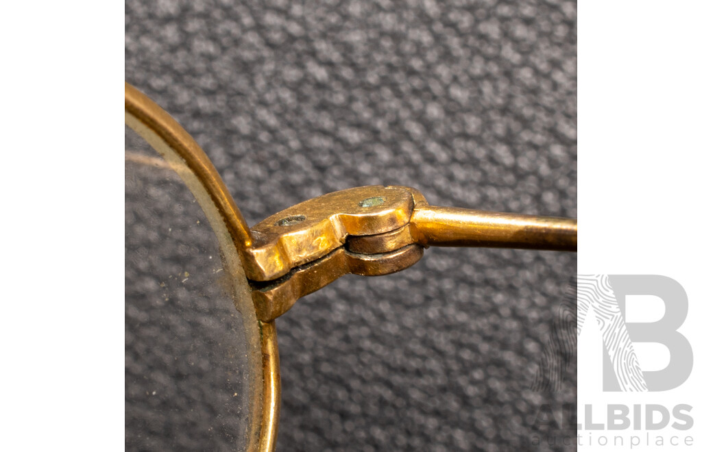 Antique 9ct Spectacle Frames, Missing One Lense, 10.33 Grams