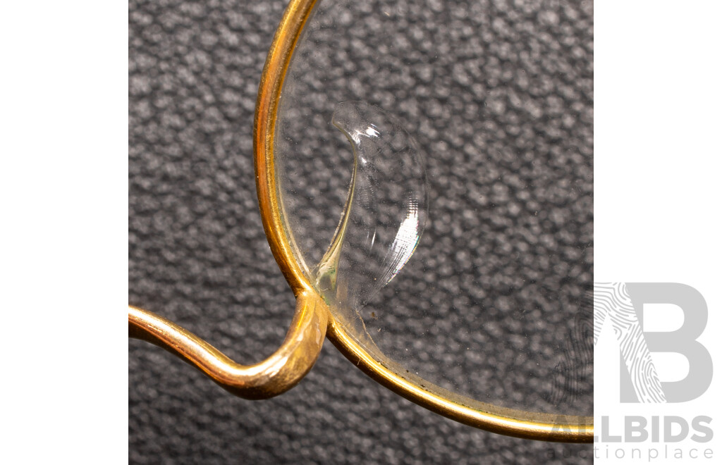 Antique 9ct Spectacle Frames, Missing One Lense, 10.33 Grams