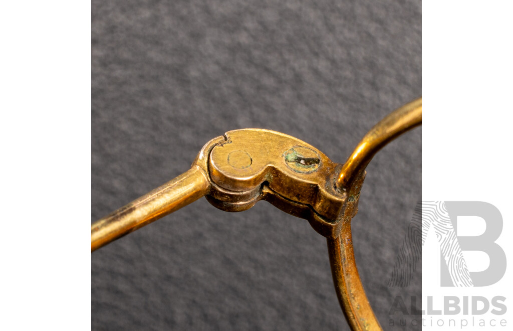 Antique 9ct Spectacle Frames, Missing One Lense, 10.33 Grams