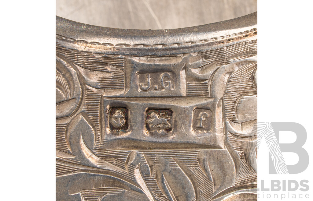 Antique Solid Sterling Silver Chatelaine Spectacles/Glasses Case HM Birmingham 1905, 55.0 Grams