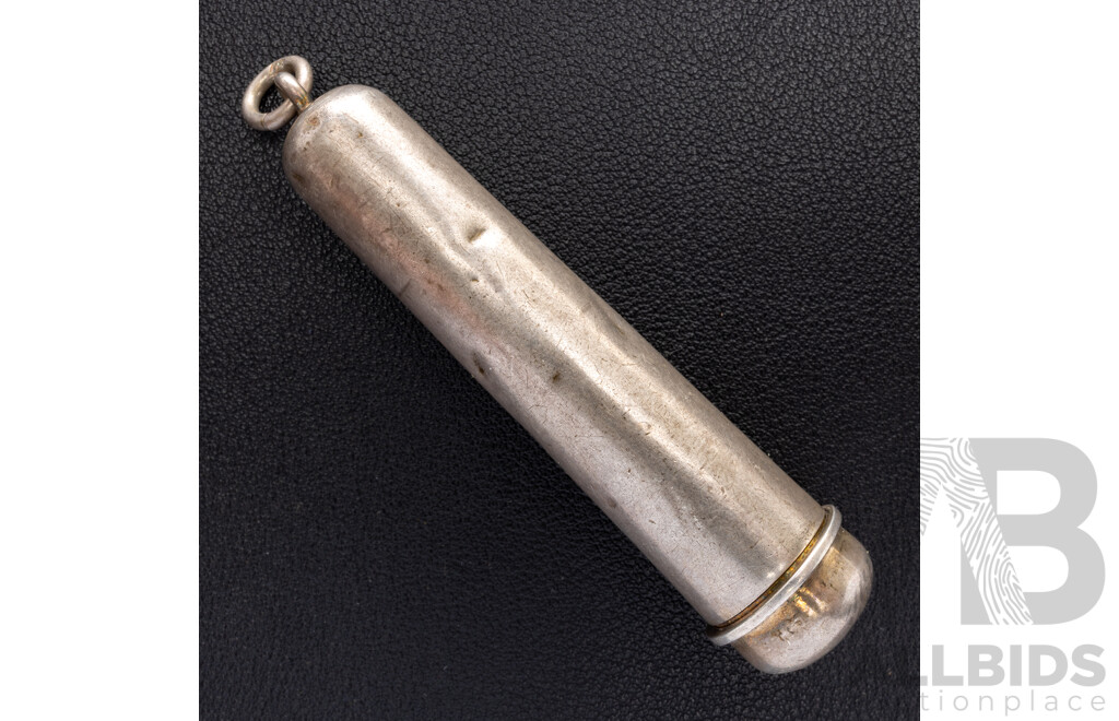 Antique Sterling Silver Cheroot Cigar Case, 90mm, Hallmarked Birmingham 1880, 17.52 Grams