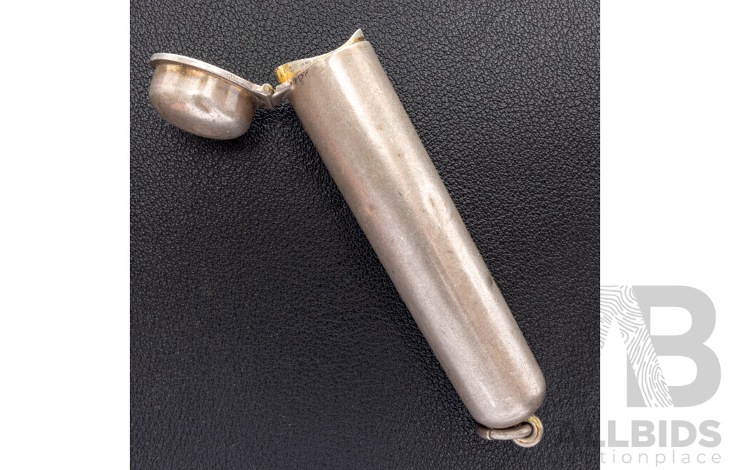 Antique Sterling Silver Cheroot Cigar Case, 90mm, Hallmarked Birmingham 1880, 17.52 Grams