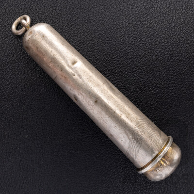 Antique Sterling Silver Cheroot Cigar Case, 90mm, Hallmarked Birmingham 1880, 17.52 Grams