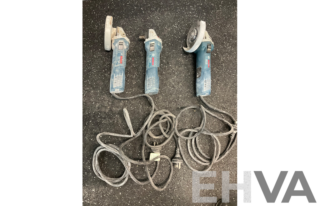 BOSH (GWS 7-125) Professional Angle Grinder - Lot of 3