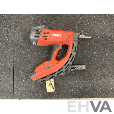 HILTI GX 3 Gas-actuated Fastening Tool & Milwaukee Angle Grinder (M18ONEFAG125XPDB) & Assorted Tools