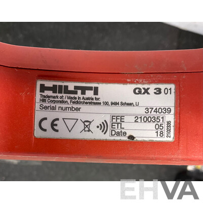 HILTI GX 3 Gas-actuated Fastening Tool & Milwaukee Angle Grinder (M18ONEFAG125XPDB) & Assorted Tools