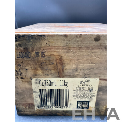 PENFOLDS St Henri SHIRAZ Vintage 2013 750ml -  6 Bottles in Timber Box