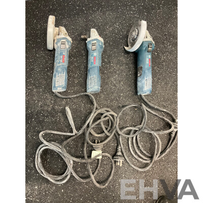 BOSH (GWS 7-125) Professional Angle Grinder - Lot of 3
