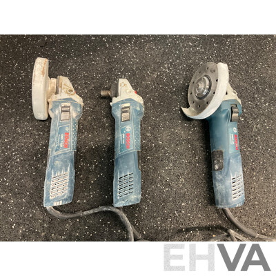 BOSH (GWS 7-125) Professional Angle Grinder - Lot of 3
