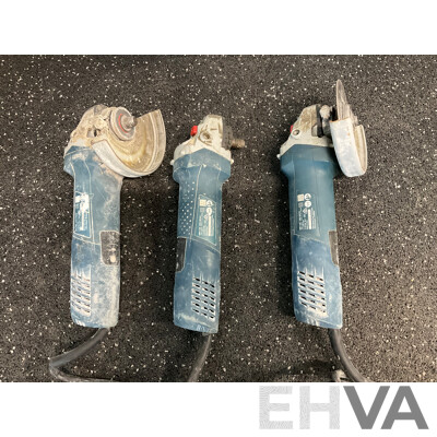 BOSH (GWS 7-125) Professional Angle Grinder - Lot of 3