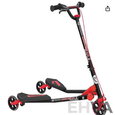 YVOLUTION Y Fliker A3 Air Scooter (Red/Black)