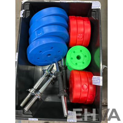 GUY LEECH Fitness 18 Kg Weight Set and CELSIUS Weight Set - Lot of 2