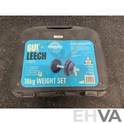 GUY LEECH Fitness 18 Kg Weight Set and CELSIUS Weight Set - Lot of 2