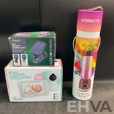 Ambiano Portable Blender, Casalux Decoy Security Camera & Oricom 5