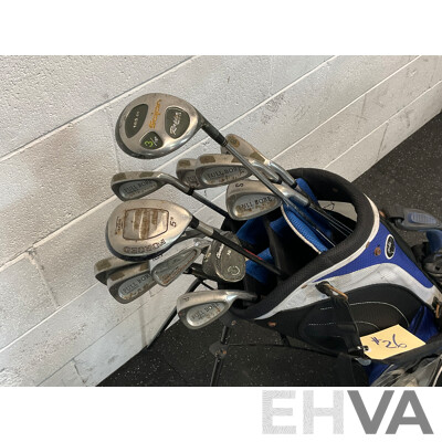 Cleveland Golf Bag with 14 Golf Clubs & Golf Ball Set