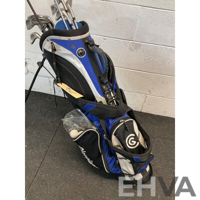 Cleveland Golf Bag with 14 Golf Clubs & Golf Ball Set