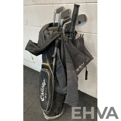 Callaway Golf Bag with 7 Dunlop Golf Clubs