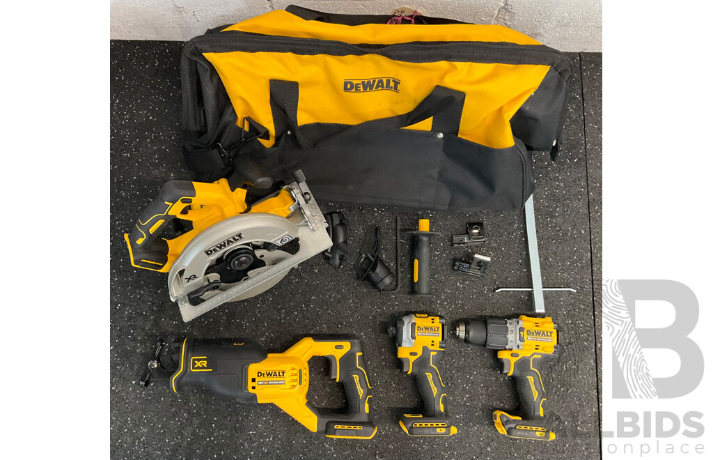 DEWALT  4 Tool Combo Kit with Carry Bag - Skin Only
