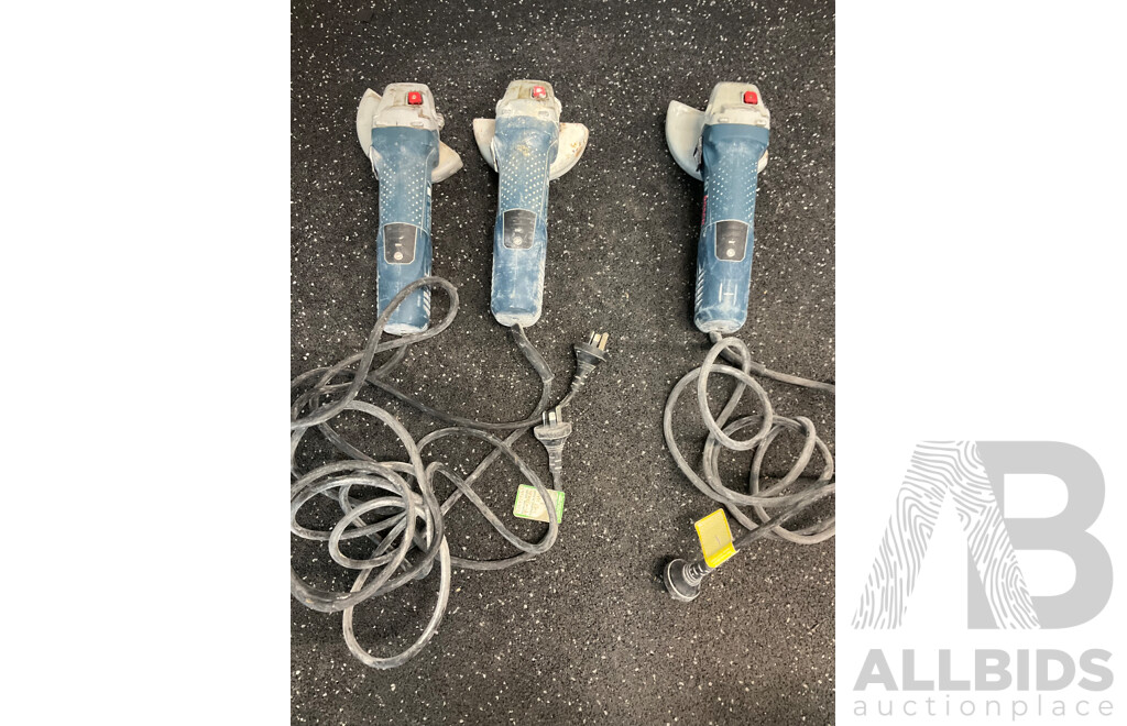 BOSH (GWS 7-125) Professional Angle Grinder - Lot of 3