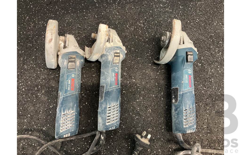 BOSH (GWS 7-125) Professional Angle Grinder - Lot of 3