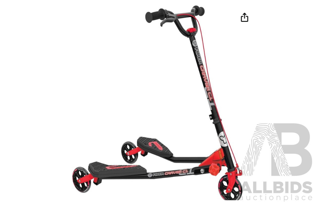 YVOLUTION Y Fliker A3 Air Scooter (Red/Black)