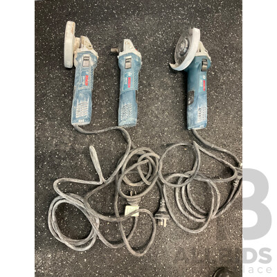 BOSH (GWS 7-125) Professional Angle Grinder - Lot of 3