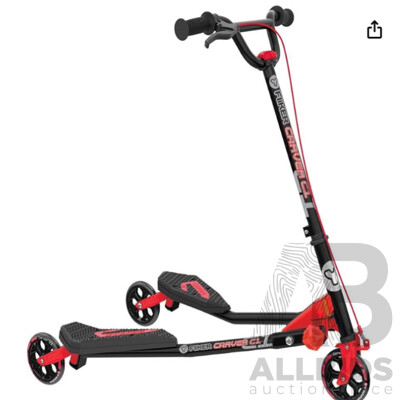 YVOLUTION Y Fliker A3 Air Scooter (Red/Black)