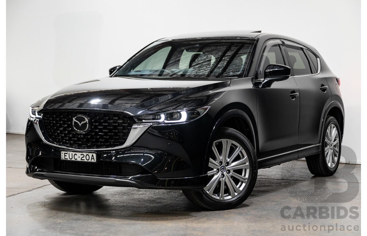 06/2022 Mazda CX-5 Akera (AWD) D35 KF Series MY22 4d Wagon Jet Black Twin Turbo Diesel 2.2L