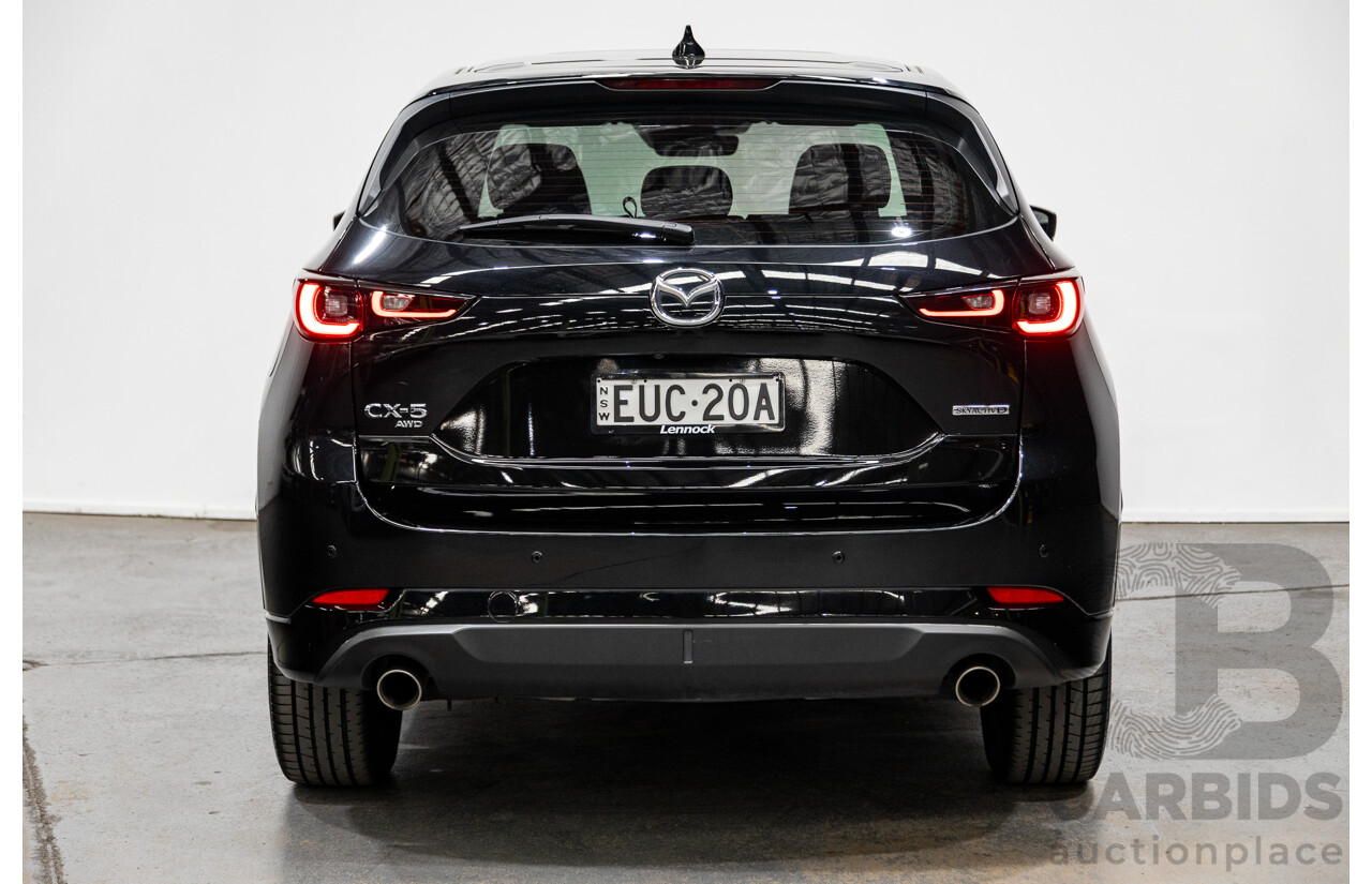 06/2022 Mazda CX-5 Akera (AWD) D35 KF Series MY22 4d Wagon Jet Black Twin Turbo Diesel 2.2L