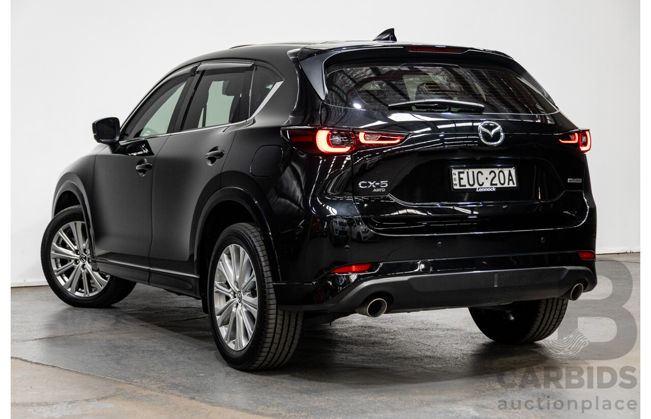 06/2022 Mazda CX-5 Akera (AWD) D35 KF Series MY22 4d Wagon Jet Black Twin Turbo Diesel 2.2L
