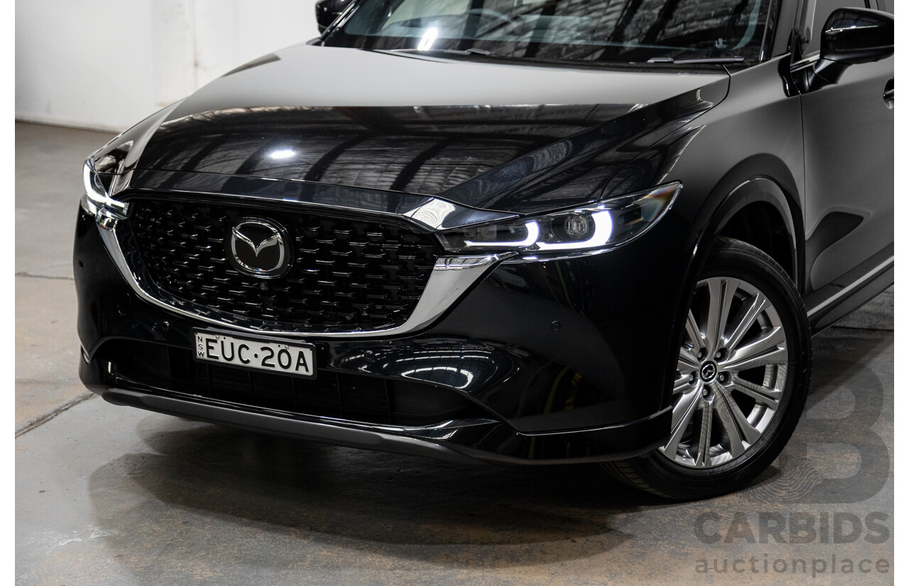 06/2022 Mazda CX-5 Akera (AWD) D35 KF Series MY22 4d Wagon Jet Black Twin Turbo Diesel 2.2L