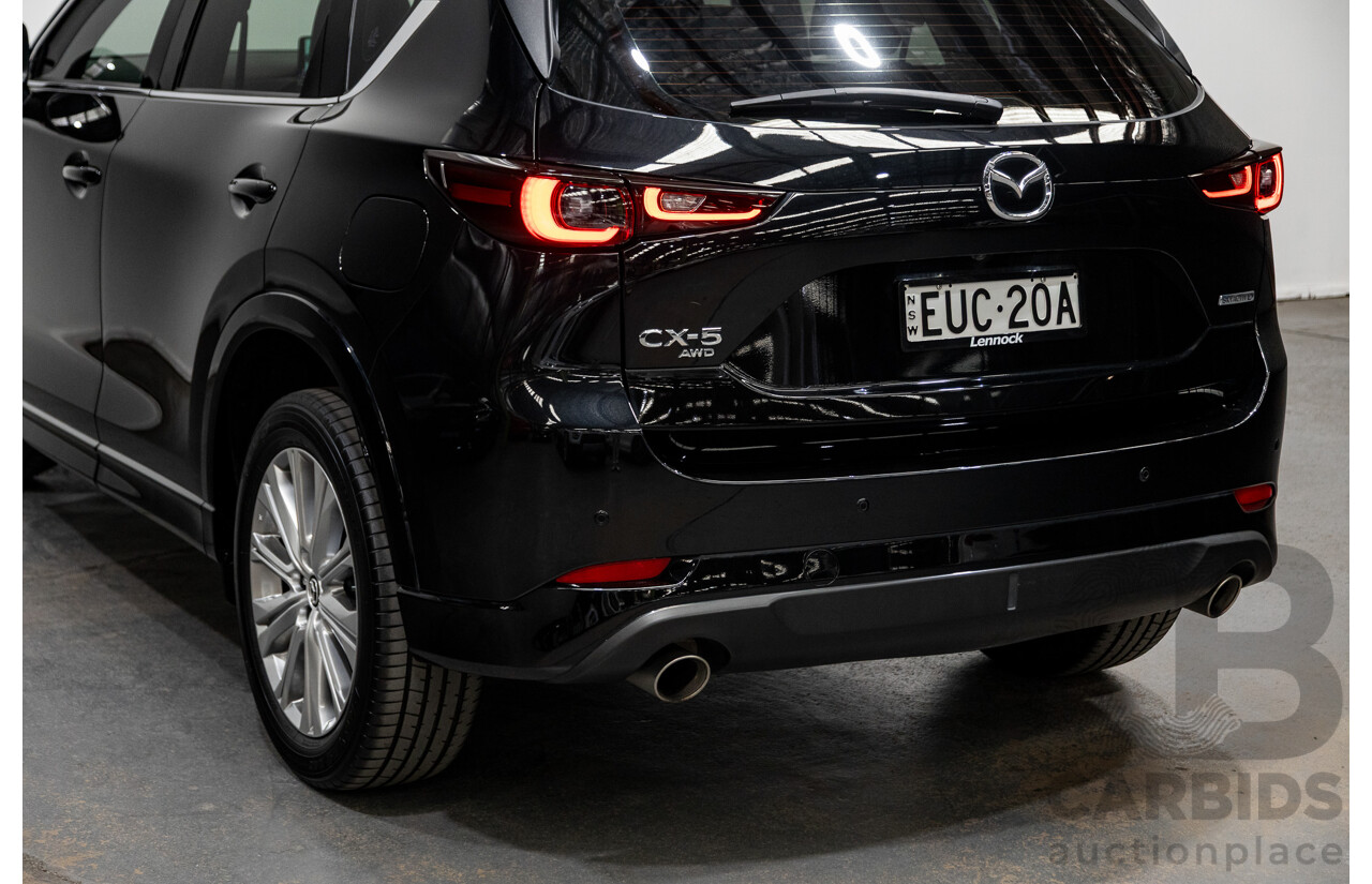 06/2022 Mazda CX-5 Akera (AWD) D35 KF Series MY22 4d Wagon Jet Black Twin Turbo Diesel 2.2L