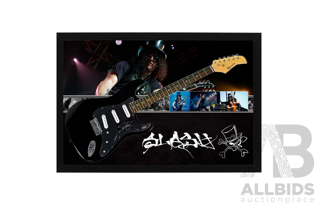 L12 - Framed Guitar, Signed by Slash