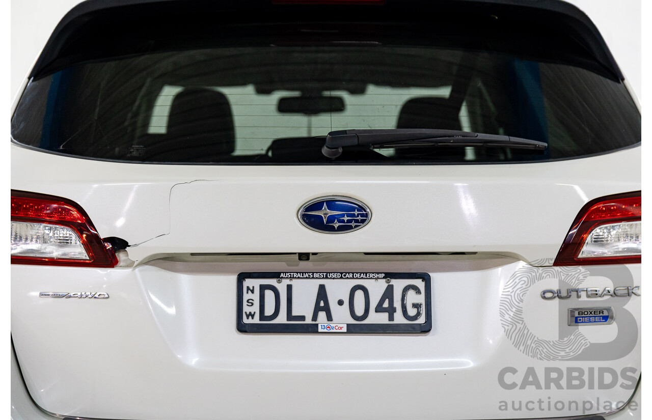 01/2017 Subaru Outback 2.0D Premium AWD MY17 4D Wagon White Turbo Diesel 2.0L