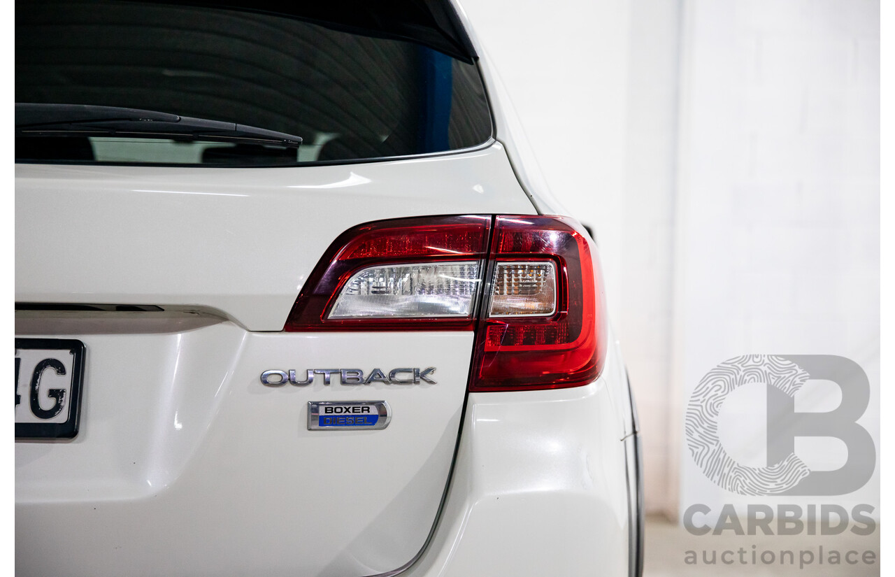 01/2017 Subaru Outback 2.0D Premium (AWD) MY17 4d Wagon Crystal White Pearl Turbo Diesel 2.0L