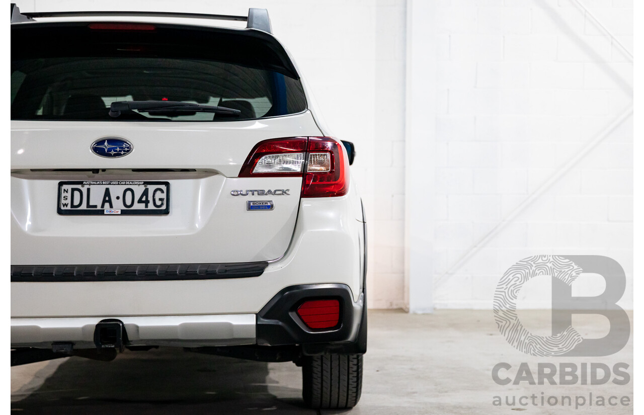 01/2017 Subaru Outback 2.0D Premium (AWD) MY17 4d Wagon Crystal White Pearl Turbo Diesel 2.0L