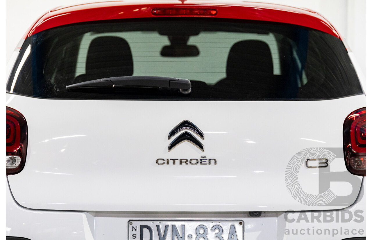 01/2018 Citroen C3 SHINE 1.2 PURE TECH 110 FWD B618 4D Wagon White 1.2L