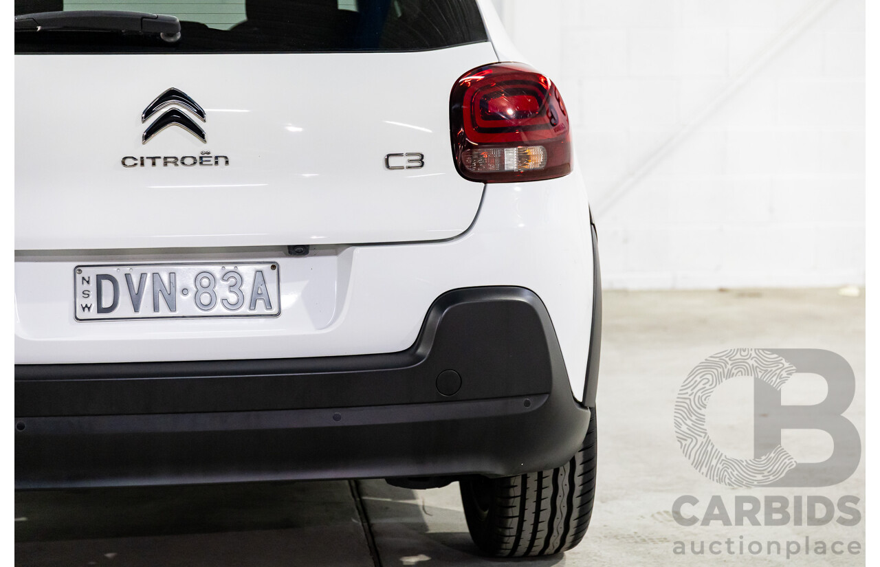 01/2018 Citroen C3 SHINE 1.2 PURE TECH 110 FWD B618 4D Wagon White 1.2L
