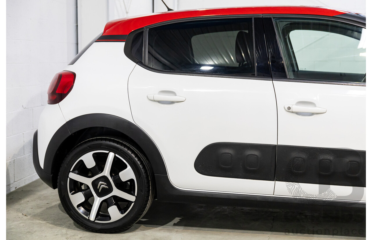 01/2018 Citroen C3 SHINE 1.2 PURE TECH 110 FWD B618 4D Wagon White 1.2L