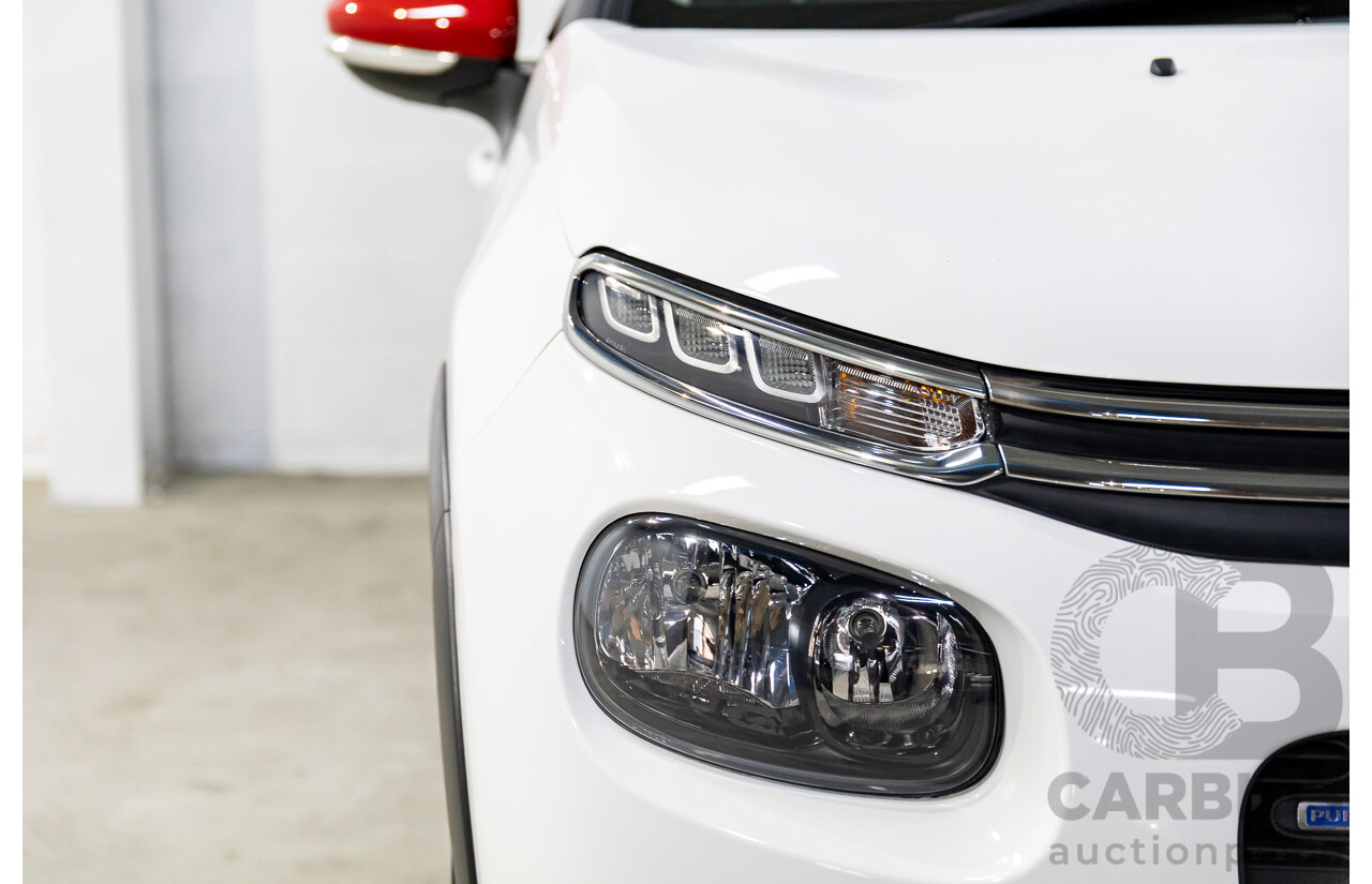 01/2018 Citroen C3 SHINE 1.2 PURE TECH 110 FWD B618 4D Wagon White 1.2L