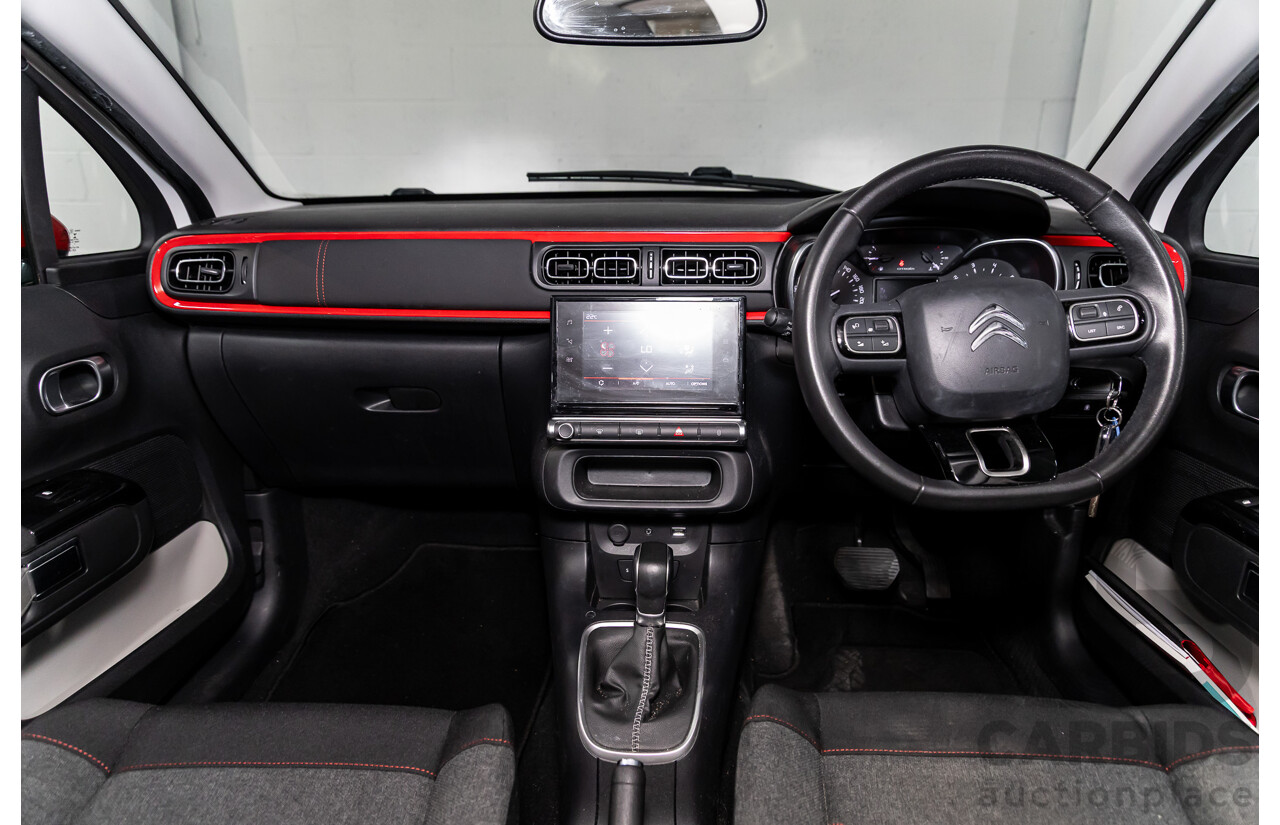 01/2018 Citroen C3 SHINE 1.2 PURE TECH 110 FWD B618 4D Wagon White 1.2L