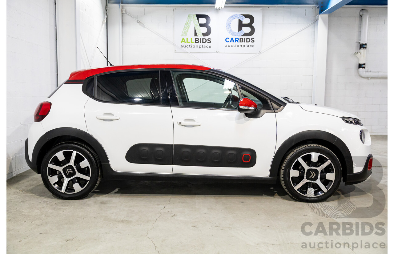 01/2018 Citroen C3 SHINE 1.2 PURE TECH 110 FWD B618 4D Wagon White 1.2L