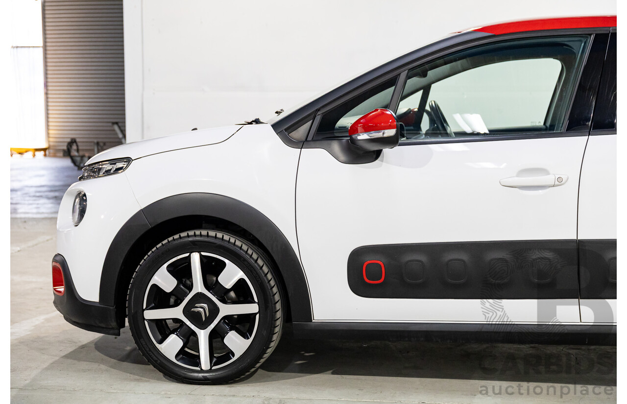 01/2018 Citroen C3 SHINE 1.2 PURE TECH 110 FWD B618 4D Wagon White 1.2L