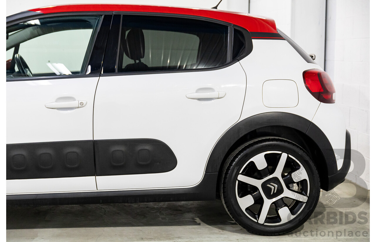 01/2018 Citroen C3 SHINE 1.2 PURE TECH 110 FWD B618 4D Wagon White 1.2L