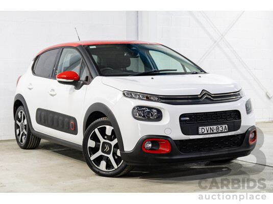 01/2018 Citroen C3 SHINE 1.2 PURE TECH 110 FWD B618 4D Wagon White 1.2L