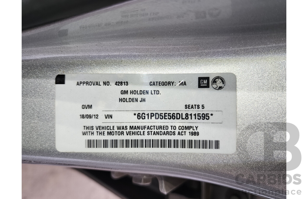 9/2012 Holden Cruze CD JH MY13 4d Sedan Silver 1.8L